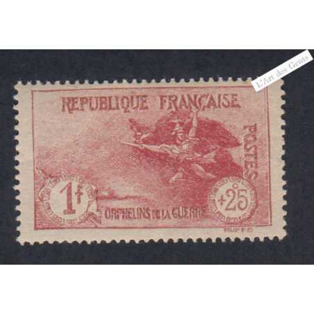 Timbre n°231 - Orphelin nouvelle surtaxe - neuf** - cote 200 Euros lartdesgents.fr