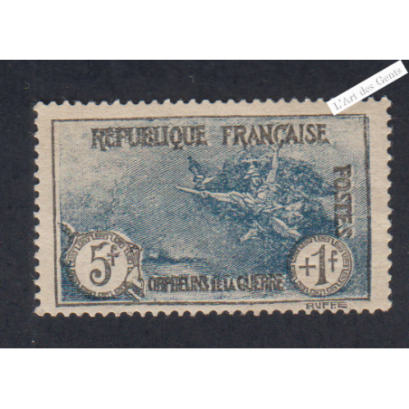 Timbre n°232 - Orphelin Nouvelle Surtaxe- neuf*  - cote 150 Euros lartdesgents.fr
