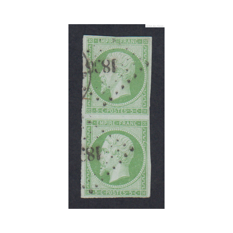 Paire de 2 Timbres n°12 - oblitérés - signés cote 225 Euros lartdesgents.fr