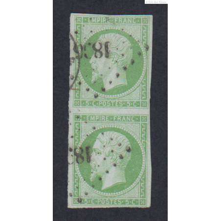 Paire de 2 Timbres n°12 - oblitérés - signés cote 225 Euros lartdesgents.fr