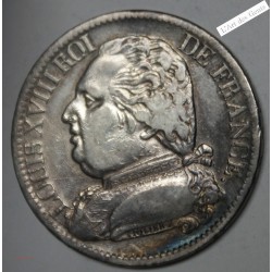 5 Francs 1814 M Toulouse Louis XVIII Buste habillé, lartdesgents.fr