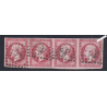 Bande de 4 Timbres France n°17A - 80c. carmin - oblitérés, Signé cote 550 Euros lartdesgents.fr