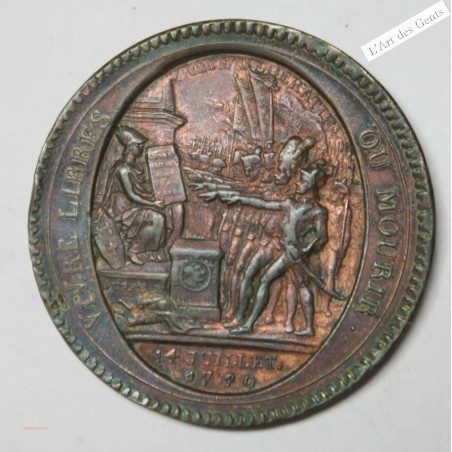 Monneron 5 sols 1790 - Louis XVI TTB , lartdesgents.fr
