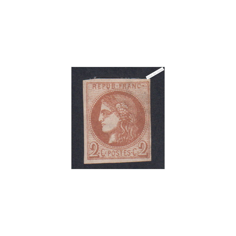 Timbre France n°40B - 1870 Neuf sans gomme signé cote 180 Euros lartdesgents.fr