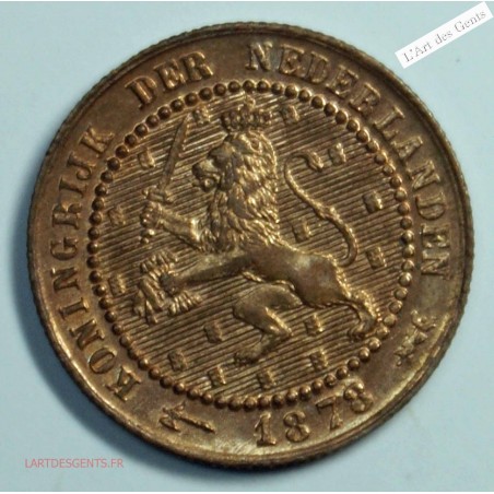 PAYS-BAS 1 Cent 1878 lion couronné  Utrecht Top qualité , lartdesgents.fr