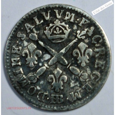 5 SOLS 1704 BB aux insignes TB/TTB LOUIS XIV, lartdesgents.fr
