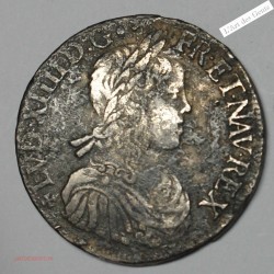 Ecu 1653 T NANTES  mèche longue Louis XIIII TB+ R1 , lartdesgents.fr