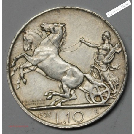 10 lire 1928 victorio emmanuel III, 1* , lartdesgents.fr