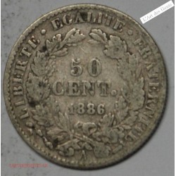 50 centimes 1886 A Cérès...