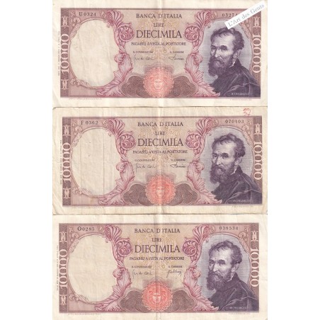 10000 LIRE MICHELANGELO 1966,1968, 1968, lartdesgents.fr