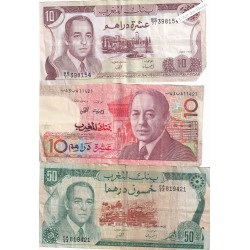 3 BILLETS DU MAROC...