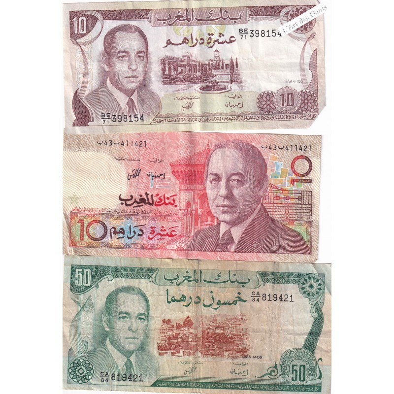 3 BILLETS DU MAROC lartdesgents.fr