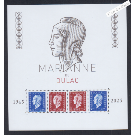 Bloc Feuillet n°5861 Marianne de Dulac 2025  Neuf** lartdesgents.fr