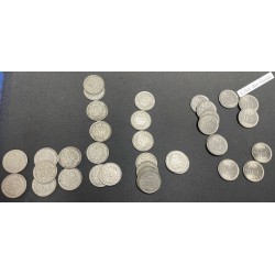 lot de 10 cents 1916, 35,36,37 etc... WILHEMINA NETHERLANDS , lartdesgents.fr