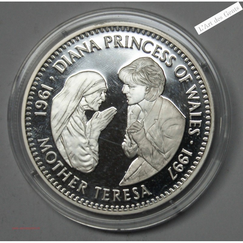 20$ 1997 LIBERIA BE PRINCESSE DIANA "MOTHER TERESA", lartdesgents.fr