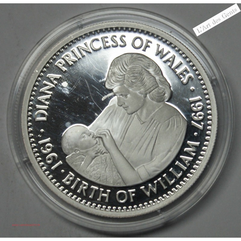 20$ 1997 LIBERIA BE PRINCESSE DIANA "BIRTH OF WILLIAM", lartdesgents.fr