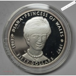 50$ 1997 MARSHALL ISLANDS BE PRINCESSE DIANA , lartdesgents.fr