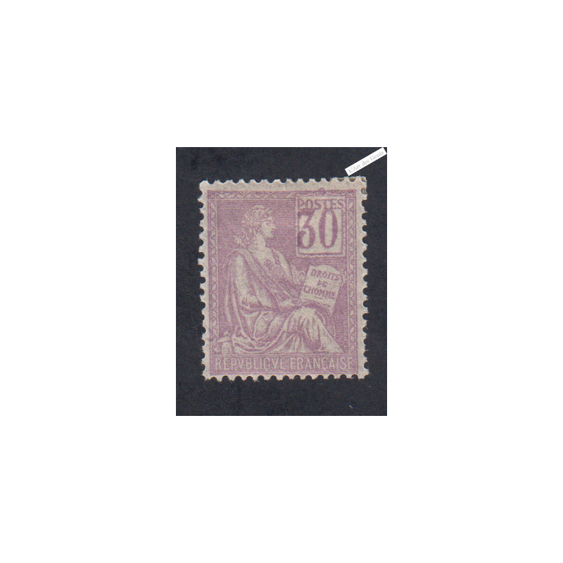 Timbre n°115 - 30c violet - Mouchon Type I - 1900 - Neuf* - cote 90 Euros lartdesgents