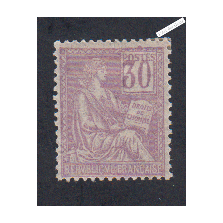 Timbre n°115 - 30c violet - Mouchon Type I - 1900 - Neuf* - cote 90 Euros lartdesgents