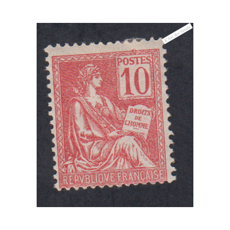 Timbre n°116 -10 c. rouge Mouchon Type II - 1900 - Neuf* - cote 55 Euros lartdesgents
