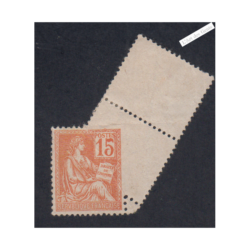 Timbre n°117 Fauté Mouchon Type II - 1900 - Neuf* signé - lartdesgents
