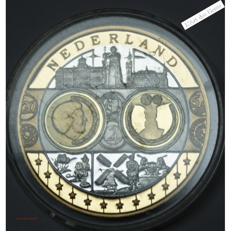 Médaille Europa "NEDERLAND" - Premier hommage à l'Euro argent, lartdesgents.fr