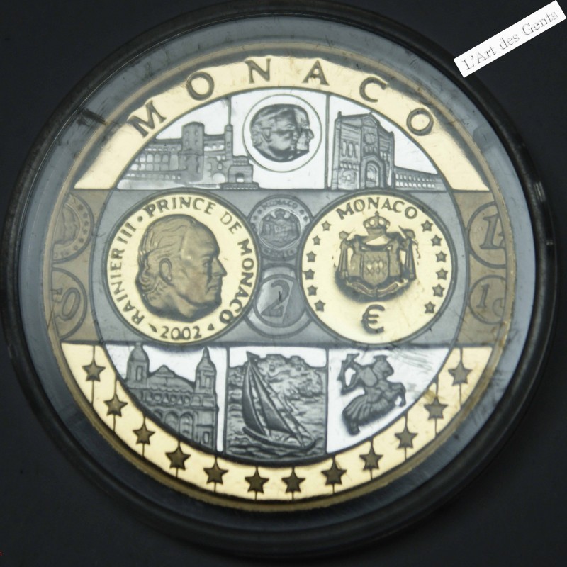 2 Médailles Europa "MONACO" - Premier hommage à l'Euro argent 999/00, lartdesgents.fr