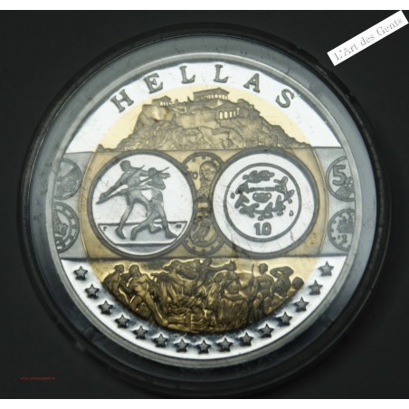 2 Médailles Europa "HELLAS" Grèce -  Argent 999/00, lartdesgents.fr