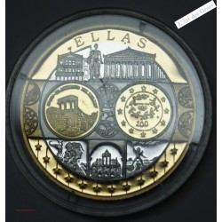 2 Médailles Europa "HELLAS" Grèce -  Argent 999/00, lartdesgents.fr