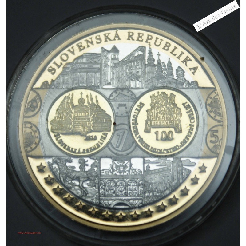 Médaille Europa "SLOVAQUIE" - 999/00 argent, lartdesgents.fr