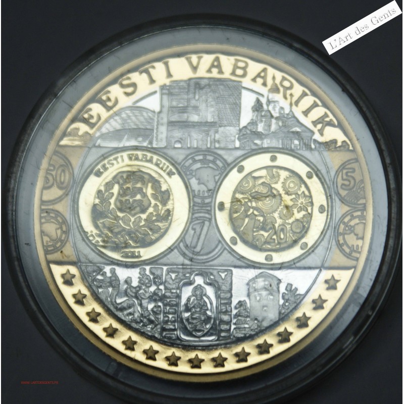 Médaille Europa "ESTONIE" - 999/00 argent, lartdesgents.fr