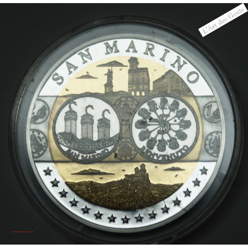 2 Médailles Europa "SAN MARINO" - 999/00 argent, lartdesgents.fr