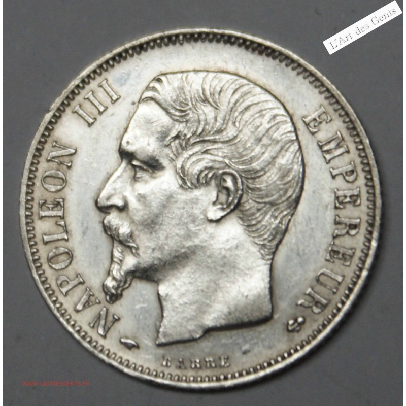 Pièce De 1 Franc Argent 1859 A - Napoléon III - Qualité SUPERBE - Référence DVGM-1129