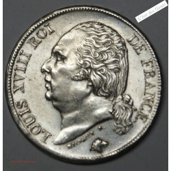 2 Francs 1824 W TTB+/SUP LOUIS XVIII, lartdesgents.fr