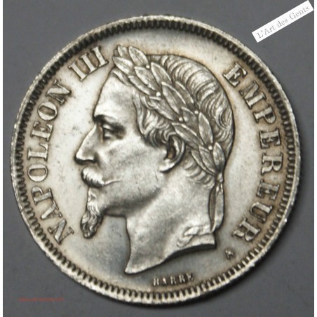 2 Francs 1869 A TTB+/SUP NAPOLEON III, lartdesgents.fr