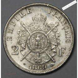 2 Francs 1869 A TTB+/SUP NAPOLEON III, lartdesgents.fr