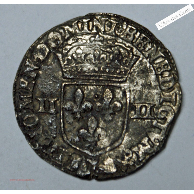 QUART d'écu HENRI IV 1593 L BAYONNE, croix de face, LARTDESGENTS.FR
