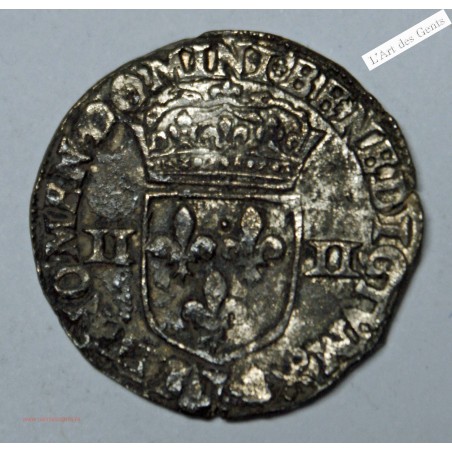 QUART d'écu HENRI IV 1593 L BAYONNE, croix de face, LARTDESGENTS.FR