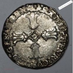 QUART d'écu HENRI IV 1593 L BAYONNE, croix de face, LARTDESGENTS.FR