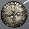 QUART d'écu HENRI IV 1593 L BAYONNE, croix de face, LARTDESGENTS.FR