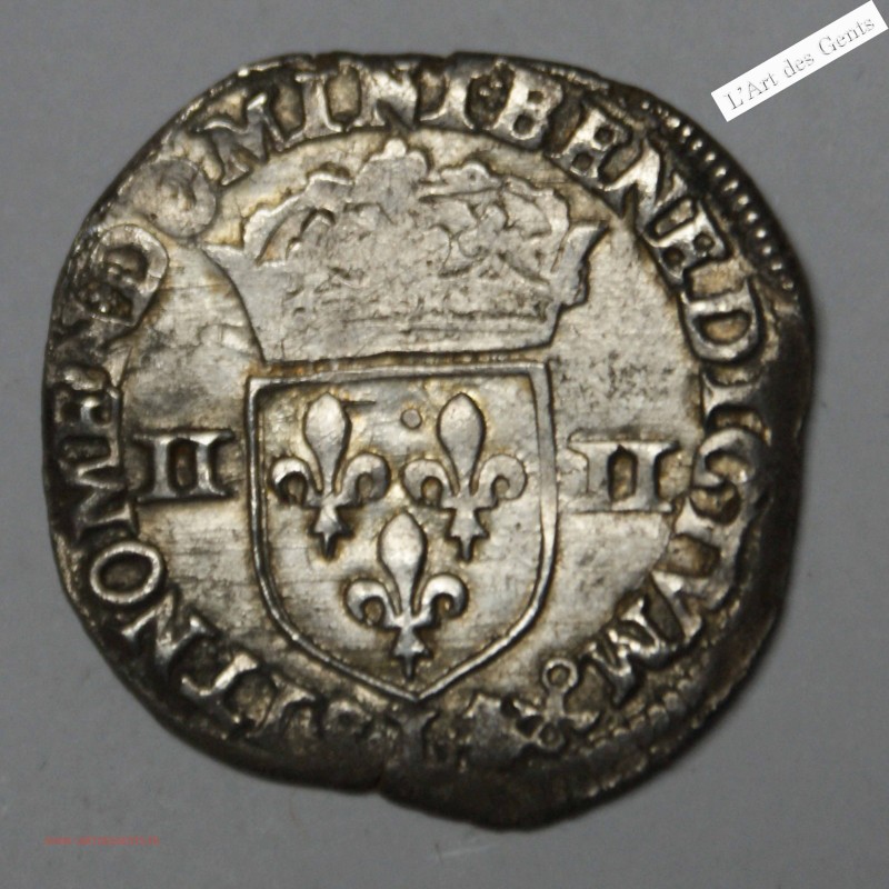 QUART d'écu HENRI IV 1593 L BAYONNE, croix de face, LARTDESGENTS.FR