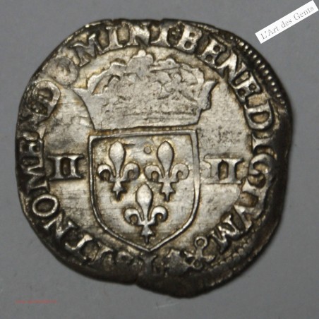 QUART d'écu HENRI IV 1593 L BAYONNE, croix de face, LARTDESGENTS.FR