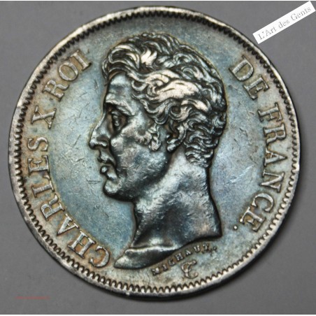5 Francs 1826 A TTB+ CHARLES X, lartdesgents.fr