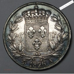5 Francs 1826 A TTB+ CHARLES X, lartdesgents.fr