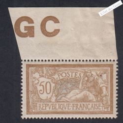Timbre n°120d, papier GC TBC -  neufs**,  Signé - cote 960 Euros lartdesgents.fr