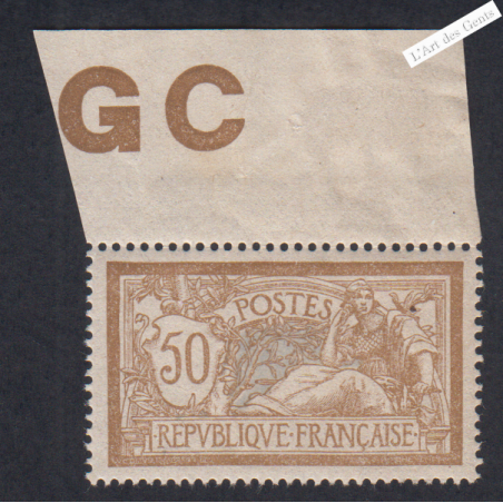 Timbre n°120d, papier GC TBC -  neufs**,  Signé - cote 960 Euros lartdesgents.fr