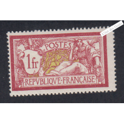 Timbre France n°121 -  1 f. lie de vin et olive Merson Neuf** - cote 115 Euros - lartdesgents.fr