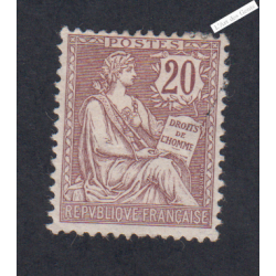 Timbre - n°126 - Mouchon retouché - 1902 - Neuf*  Signé cote 100 Euros lartdesgents