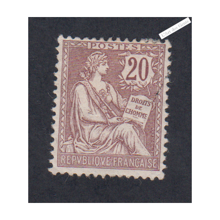 Timbre - n°126 - Mouchon retouché - 1902 - Neuf*  Signé cote 100 Euros lartdesgents