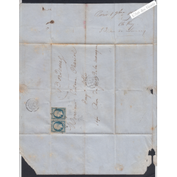 Paire Timbres n°10 sur lettre Oblitération étoile, cote 325 Euros lartdesgents.fr